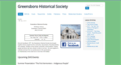 Desktop Screenshot of greensborohistoricalsociety.org