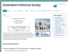 Tablet Screenshot of greensborohistoricalsociety.org